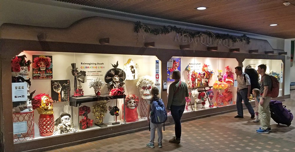 Display Cases with People Viewing